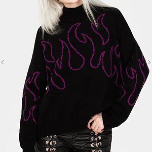 Disturbia Purple Blaze Sweater